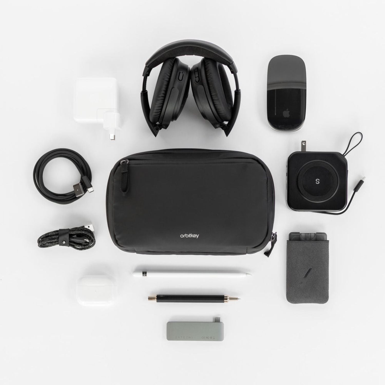 Orbitkey 2-In-1 Tech Pouch (Black)