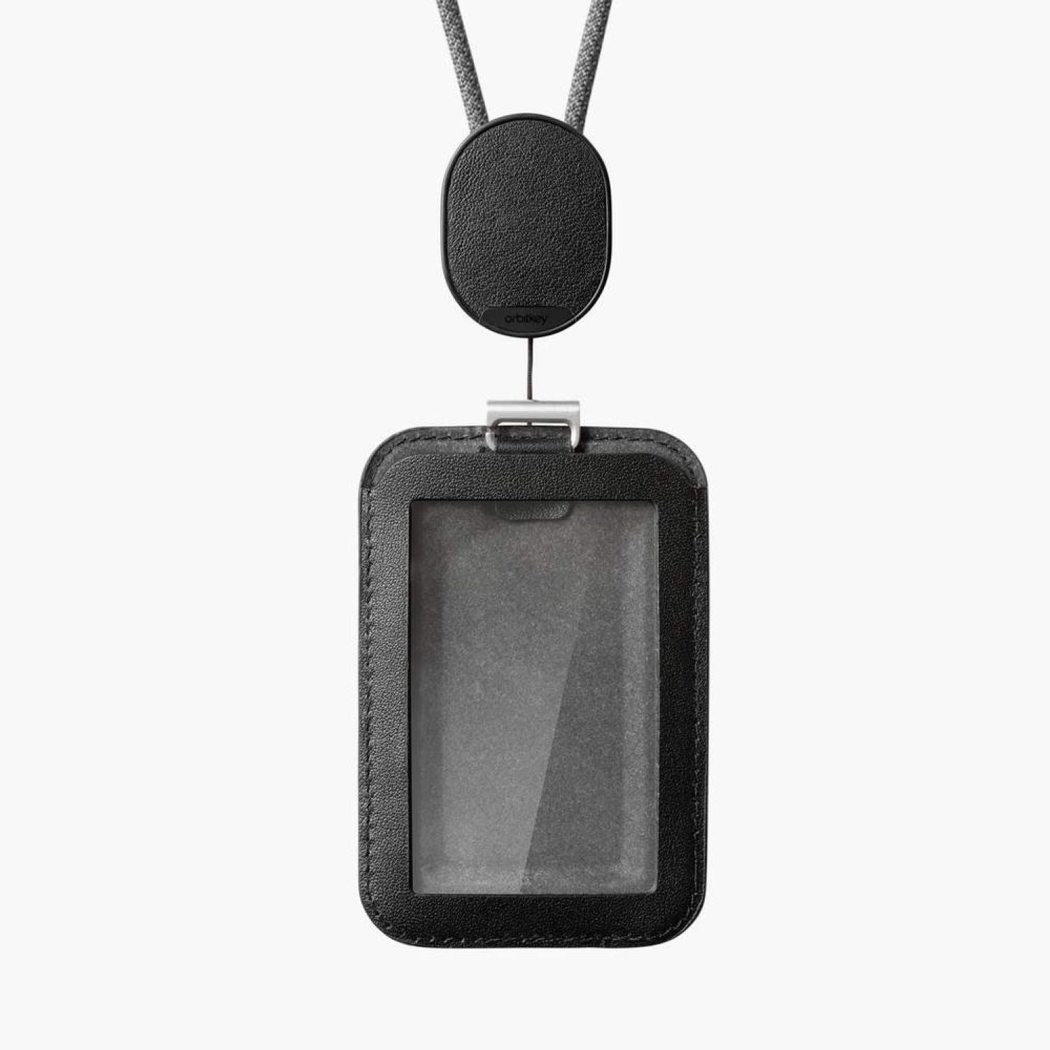 Orbitkey Leather ID Card Holder Pro With Lanyard (Black)