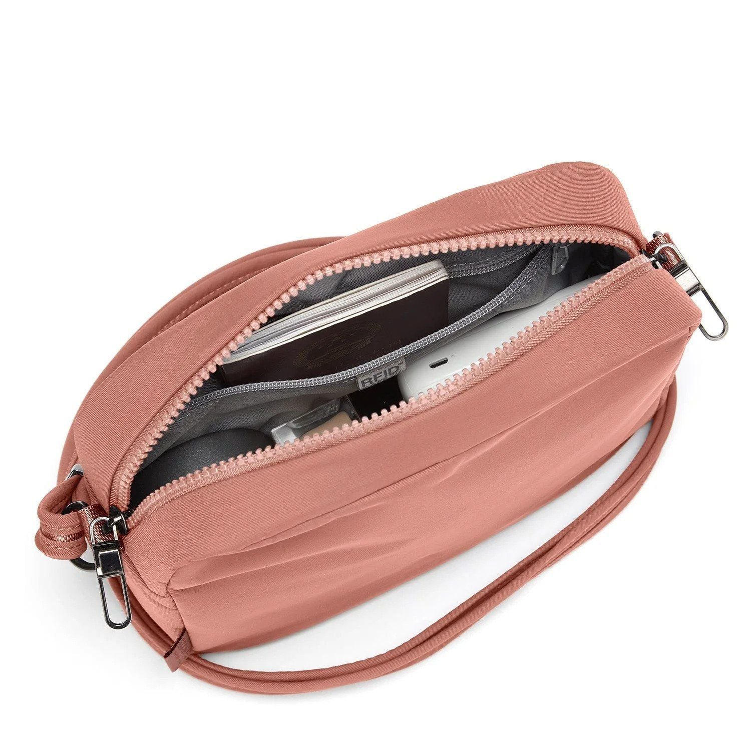 Pacsafe Citysafe CX Anti-Theft Square Crossbody Bag (Econyl Rose)