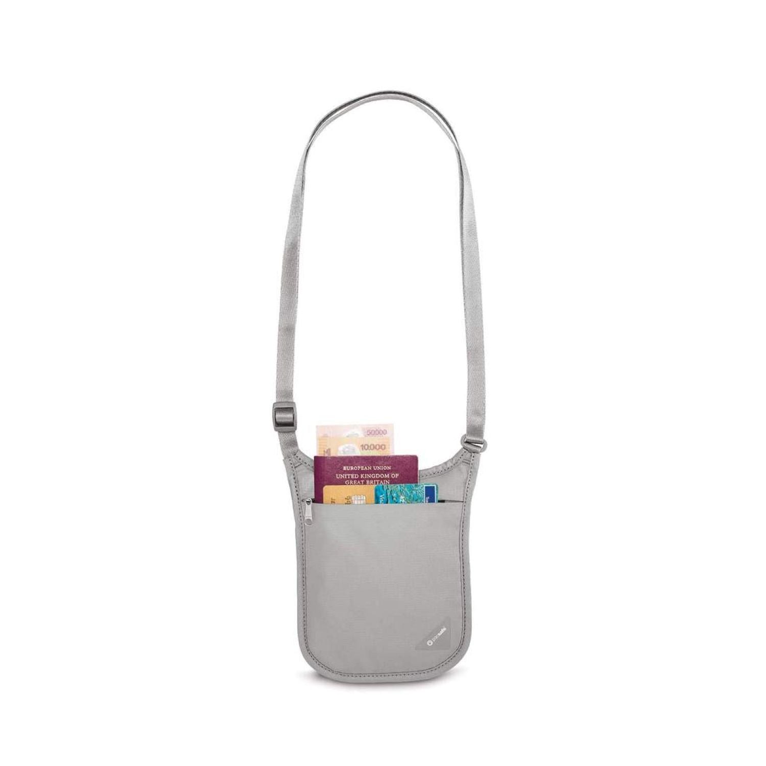 Pacsafe Coversafe V75 RFID Blocking Neck Pouch (Grey)
