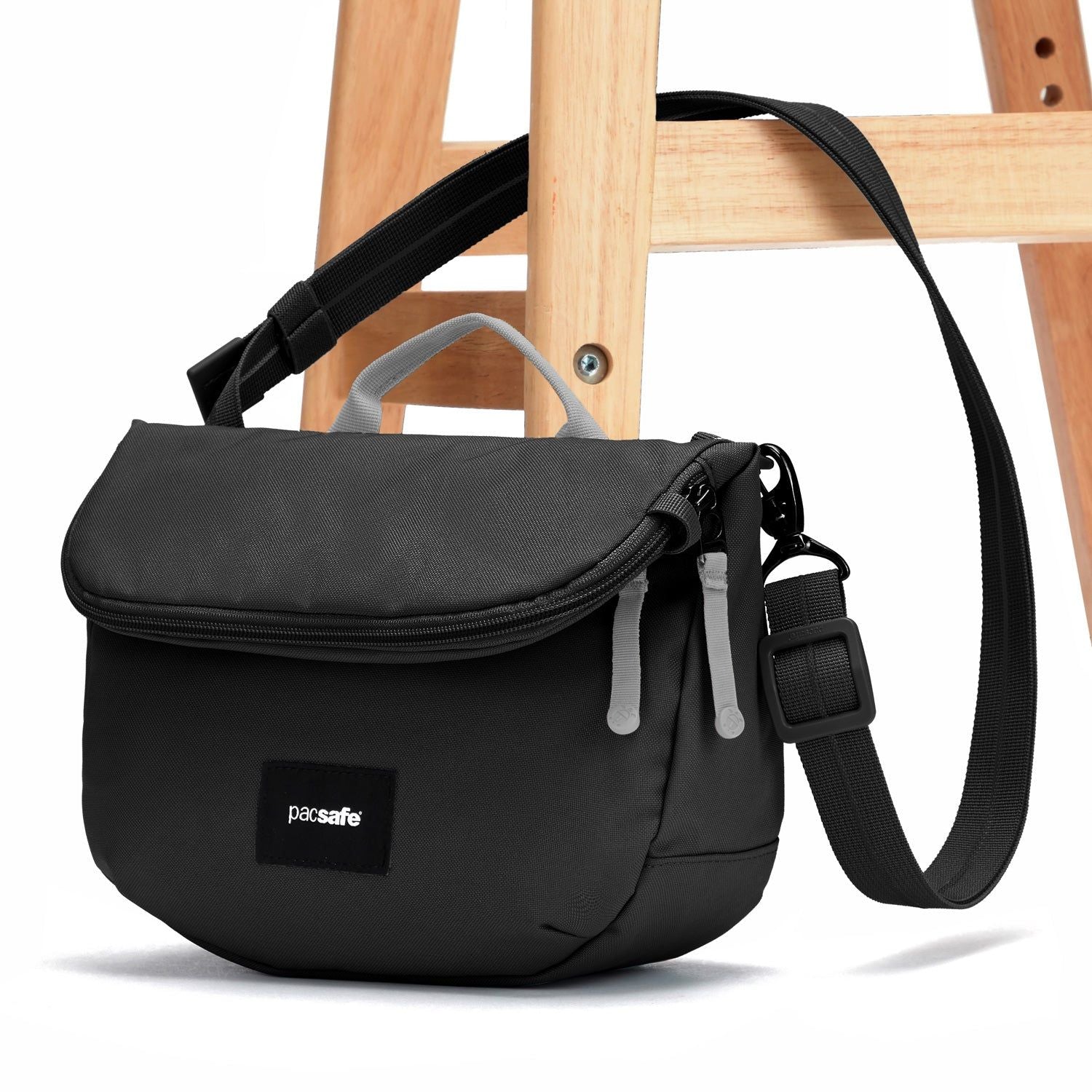 Pacsafe Go Anti-Theft Saddle Crossbody Bag (Jet Black)