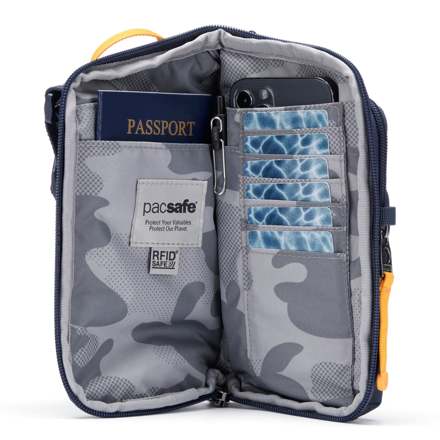 Pacsafe Go Tech Crossbody Bag (Coastal Blue)