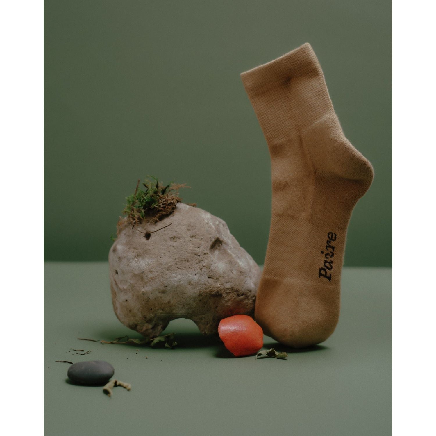 Paire Botanic Merino Wool-Blend Quarter Sock (Chai) - L
