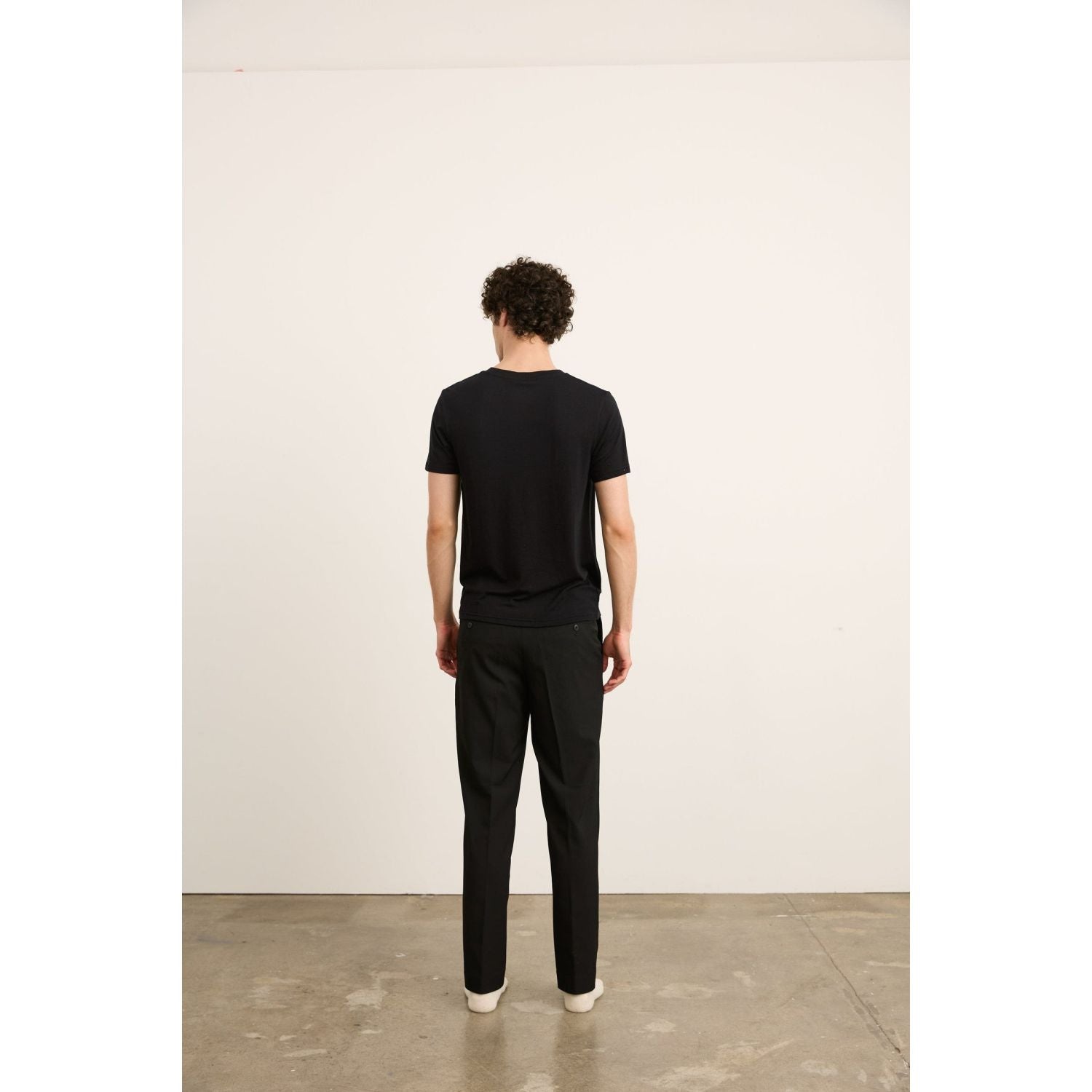 Paire Merino Wool-Blend T-Shirt Unisex (Black) - M