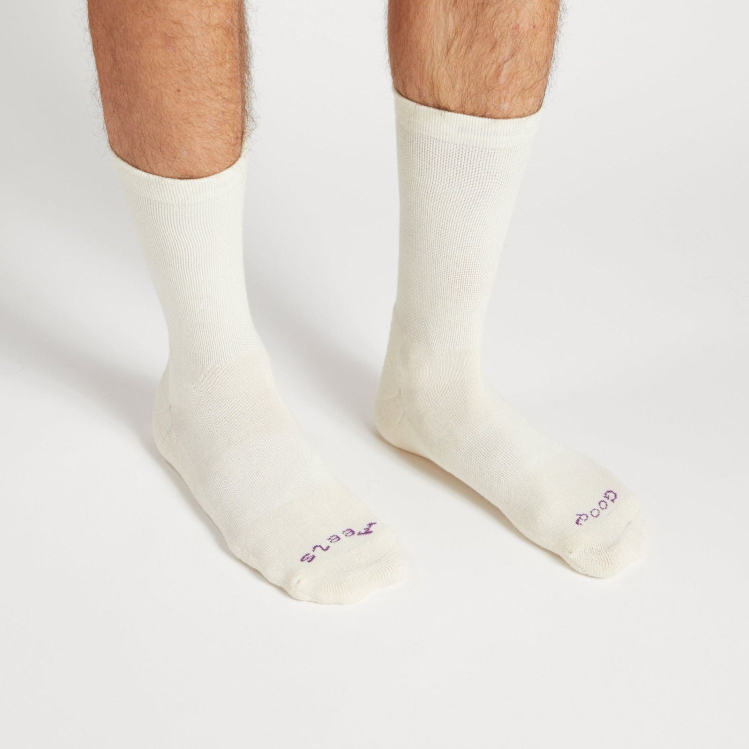 Paire Merino Wool-Blend Calf Sock (Snow) - S