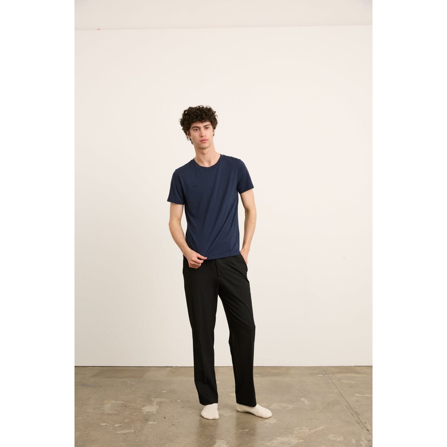 Paire Merino Wool-Blend T-Shirt Unisex (Navy) - M