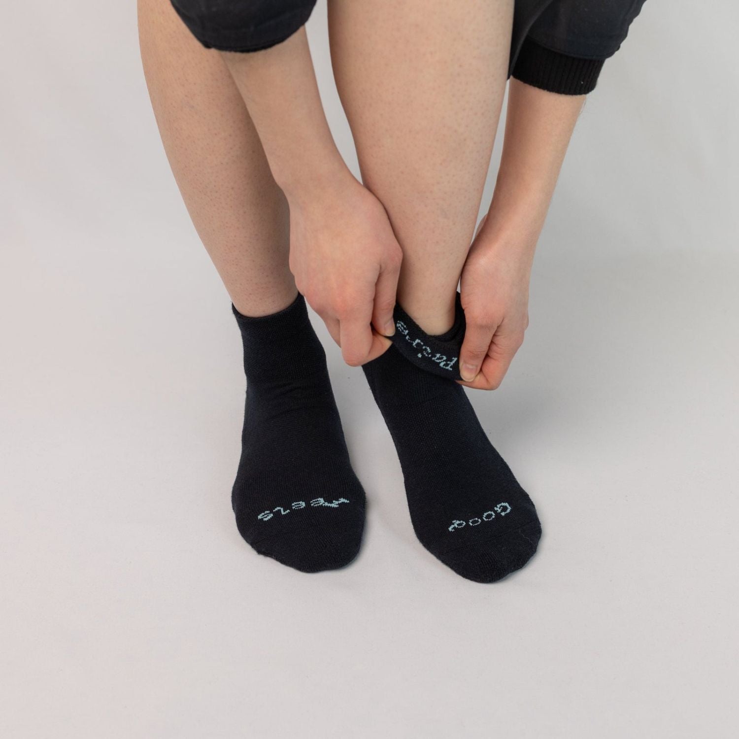 Paire Merino Wool-Blend Quarter Sock (Black) - M