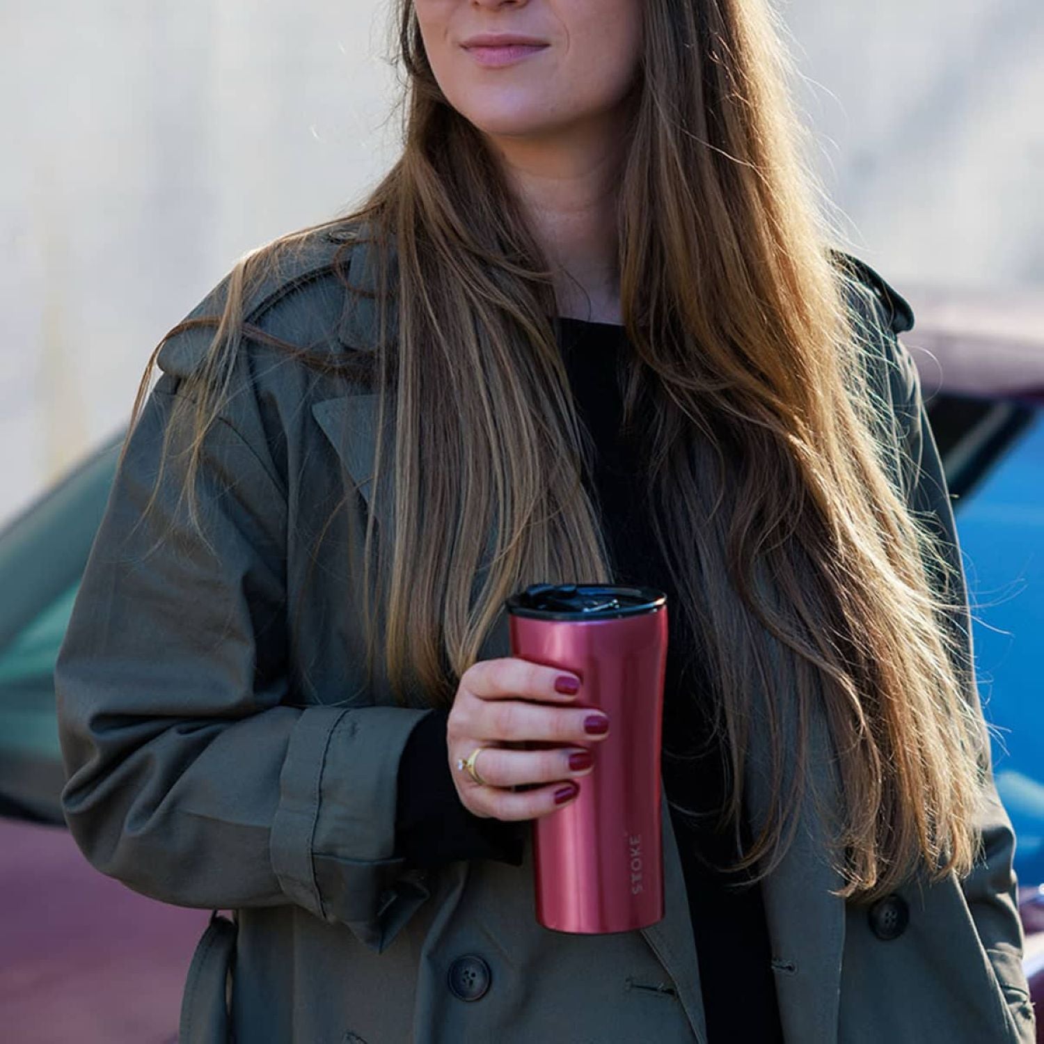 STTOKE Urban Leakproof Ceramic Insulated Cup 12oz - Merlot Mist
