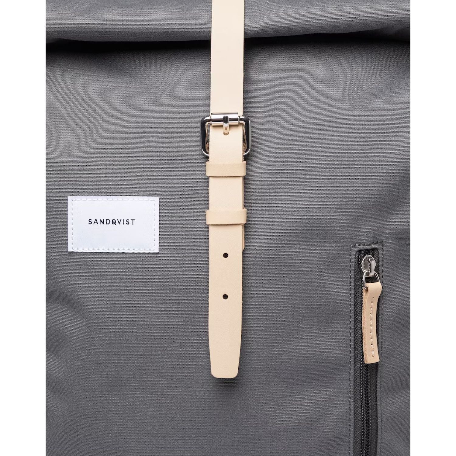 Sandqvist Dante Backpack - Stone Grey W/ Natural Leather