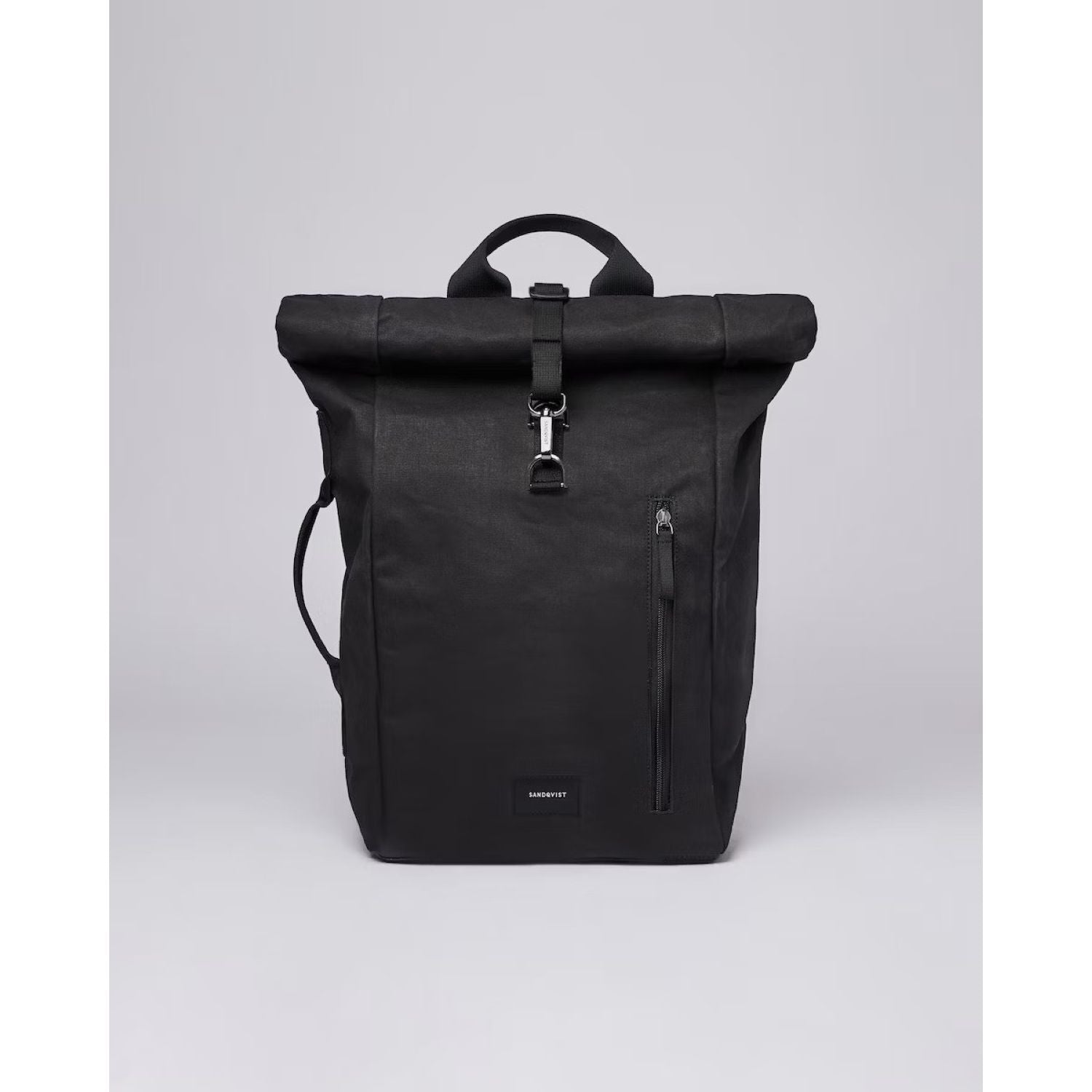 Sandqvist Dante Vegan Backpack - Black W/ Black Webbing