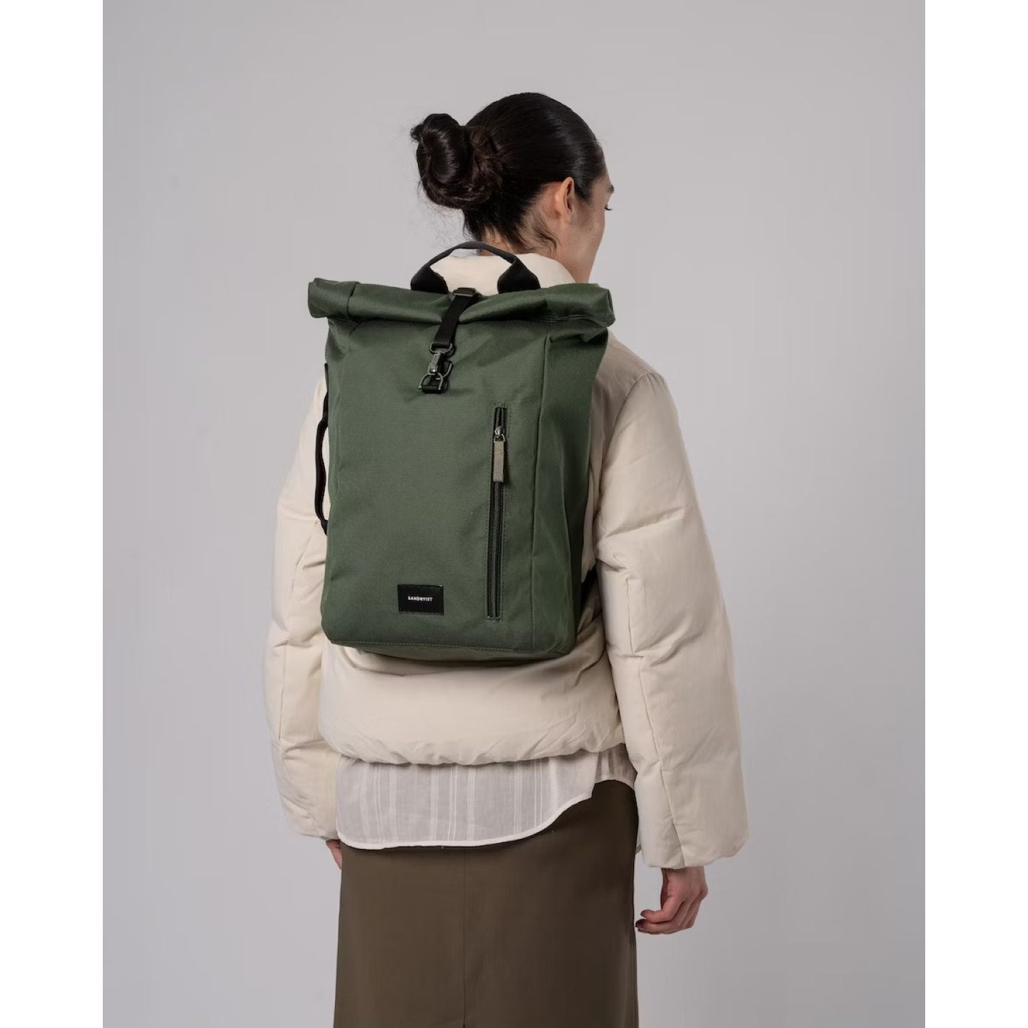 Sandqvist Dante Vegan Backpack - Dawn Green W/ Black Webbing