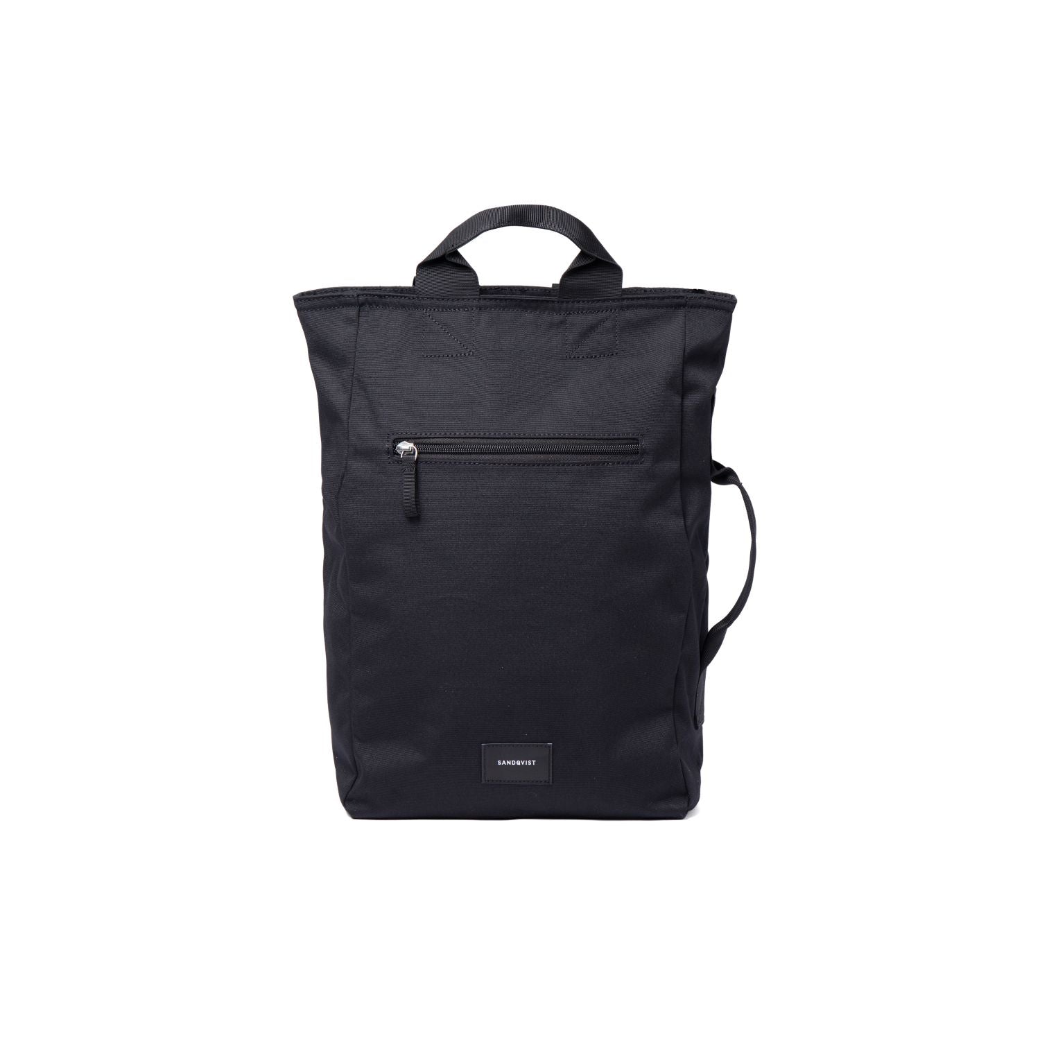 Sandqvist Tony Vegan Backpack - Black W/ Black Webbing