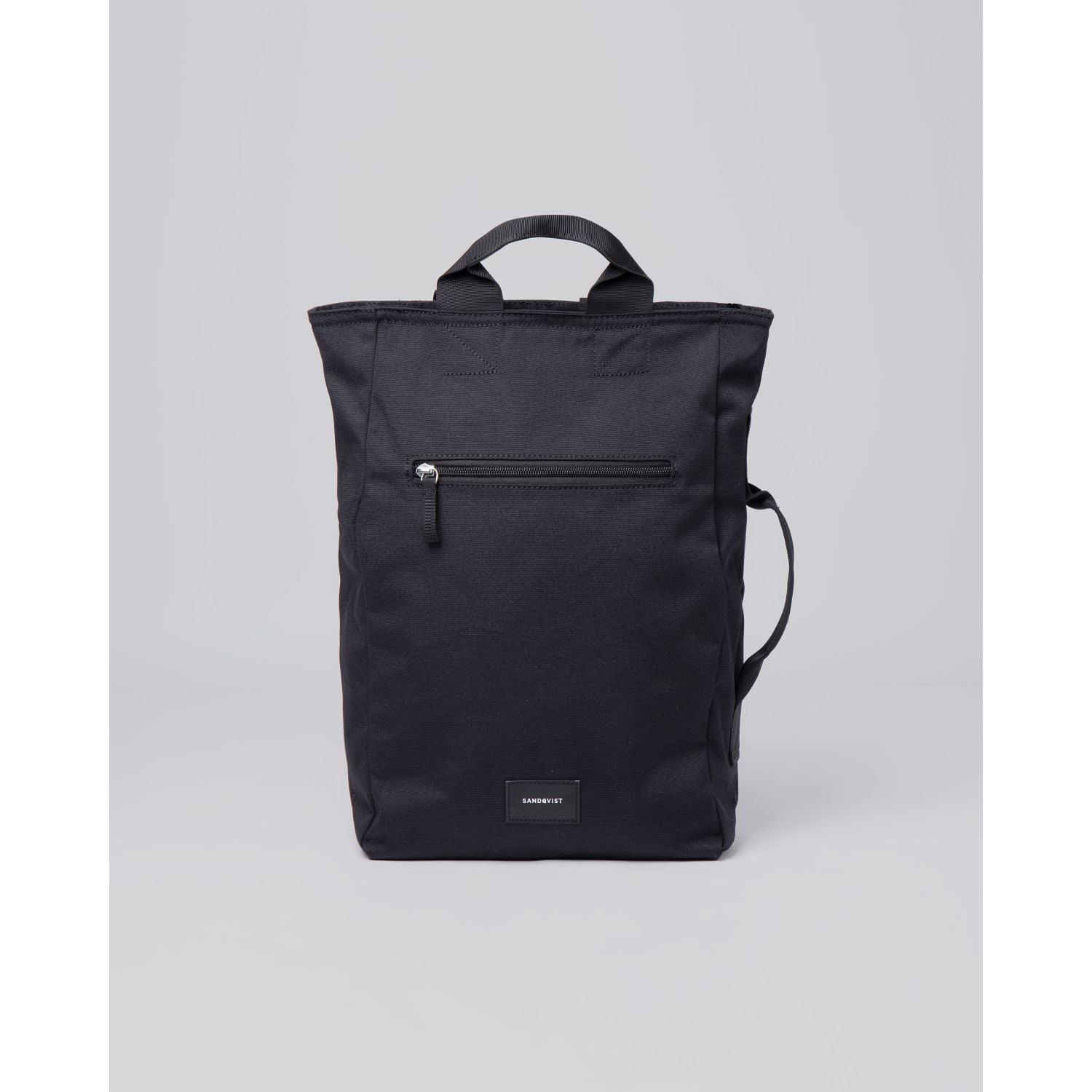 Sandqvist Tony Vegan Backpack - Black W/ Black Webbing