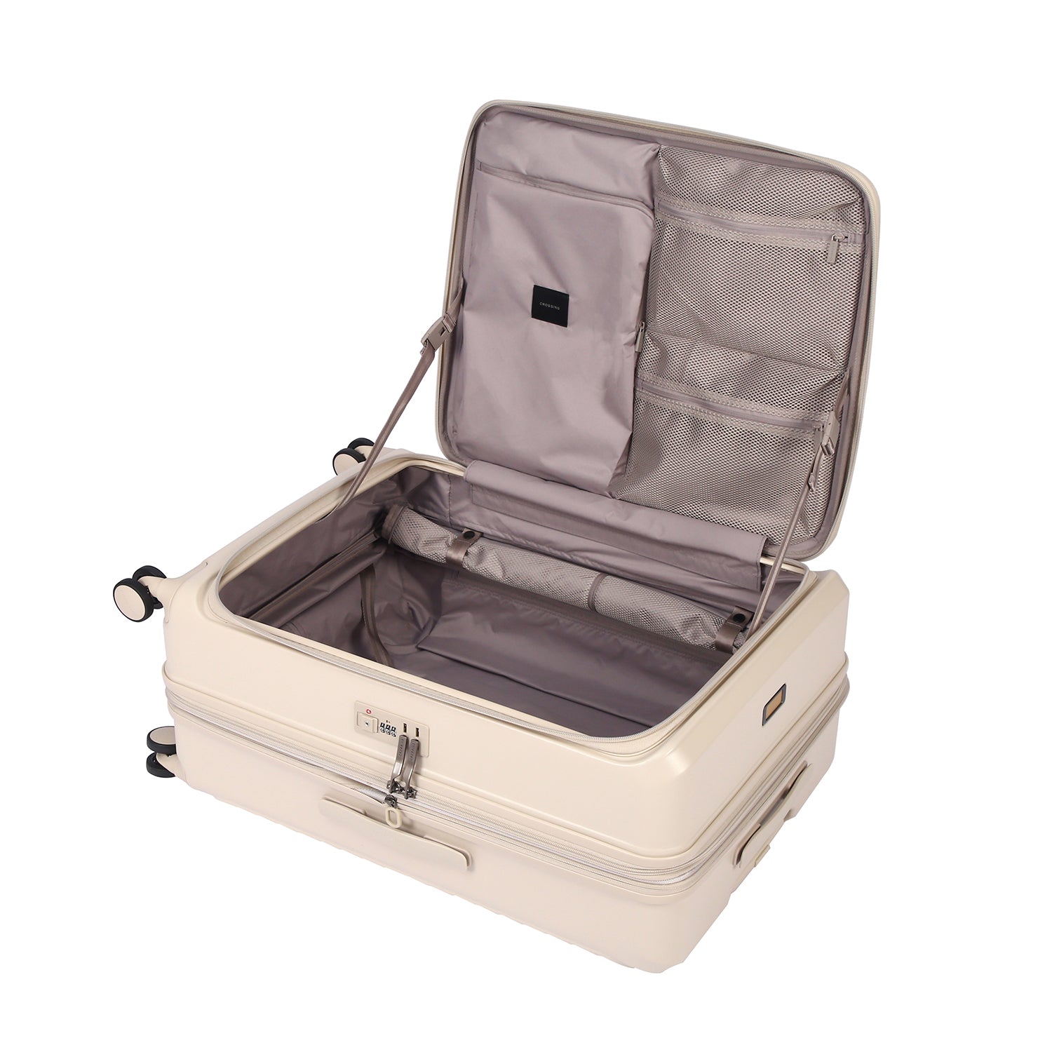 CROSSING INVI 30" Large Expandable Luggage With Front & Middle Access V3 - Sandwhite