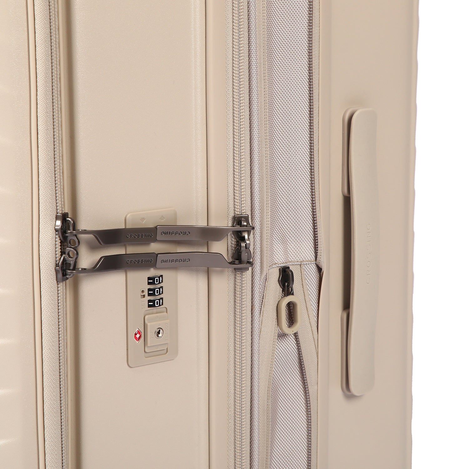 CROSSING INVI 30" Large Expandable Luggage With Front & Middle Access V3 - Sandwhite