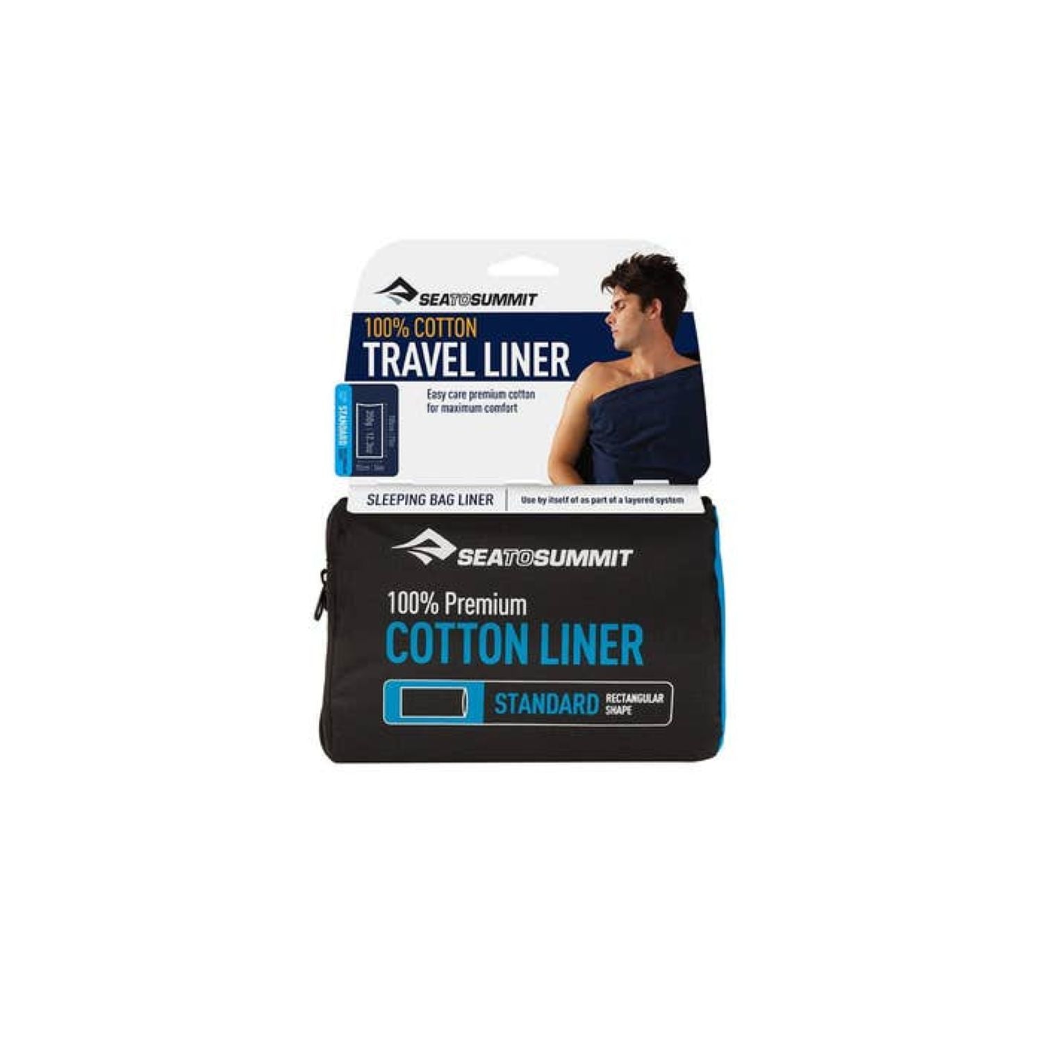 Sea To Summit Cotton Liner - Standard (Navy Blue)
