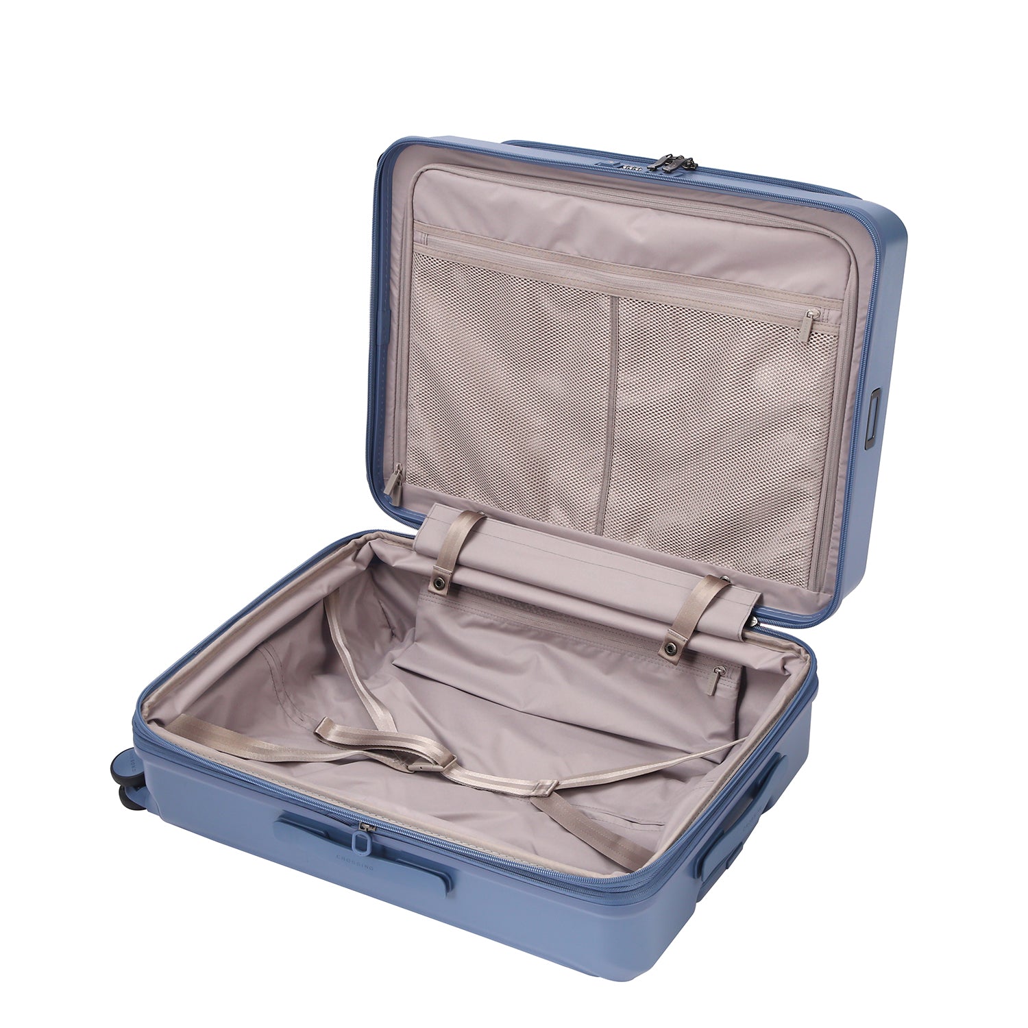 CROSSING INVI 25" Medium Expandable Luggage With Front & Middle Access V3 - Smoke Blue