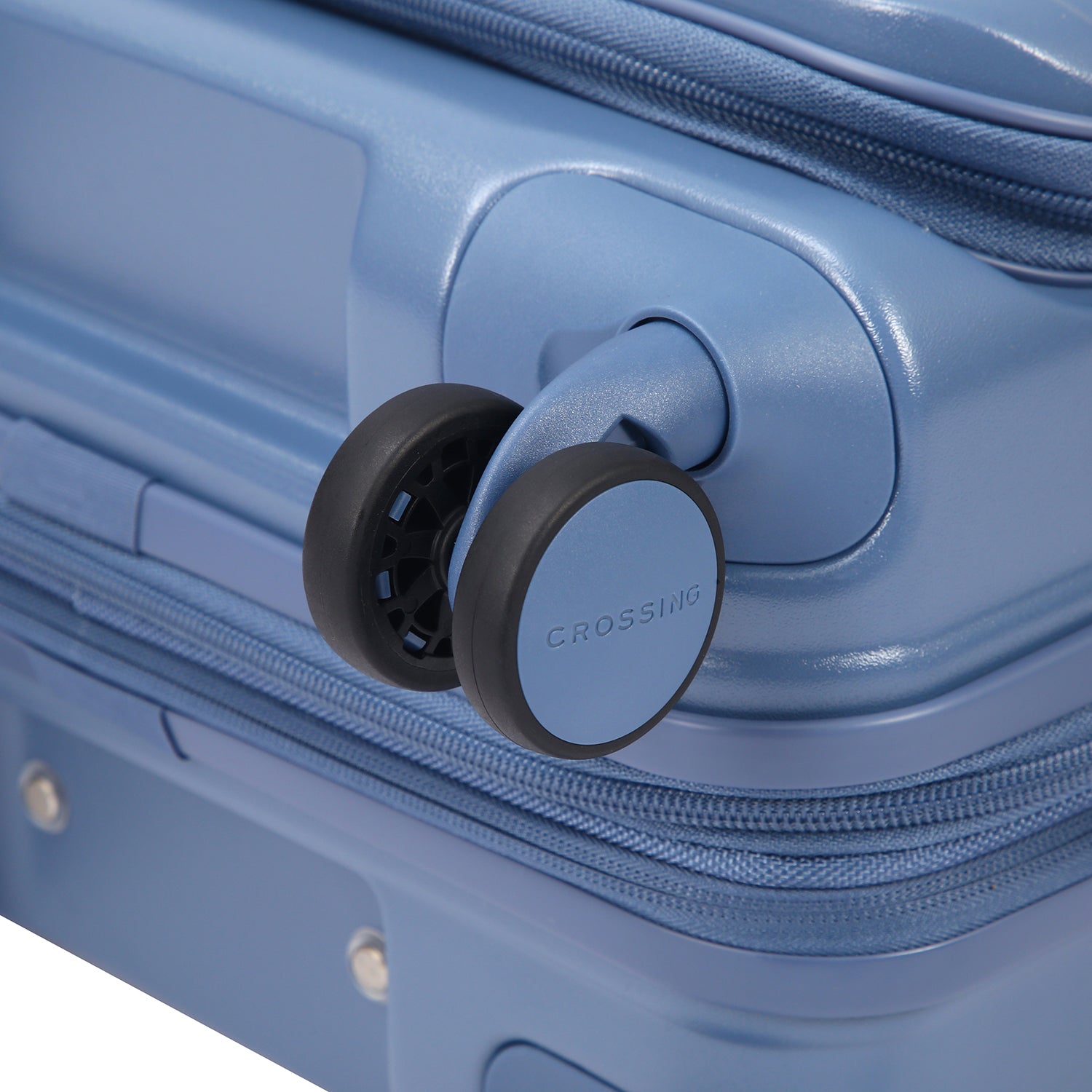 CROSSING INVI 20" Carry On Expandable Luggage With Front & Middle Access V3 - Smoke Blue