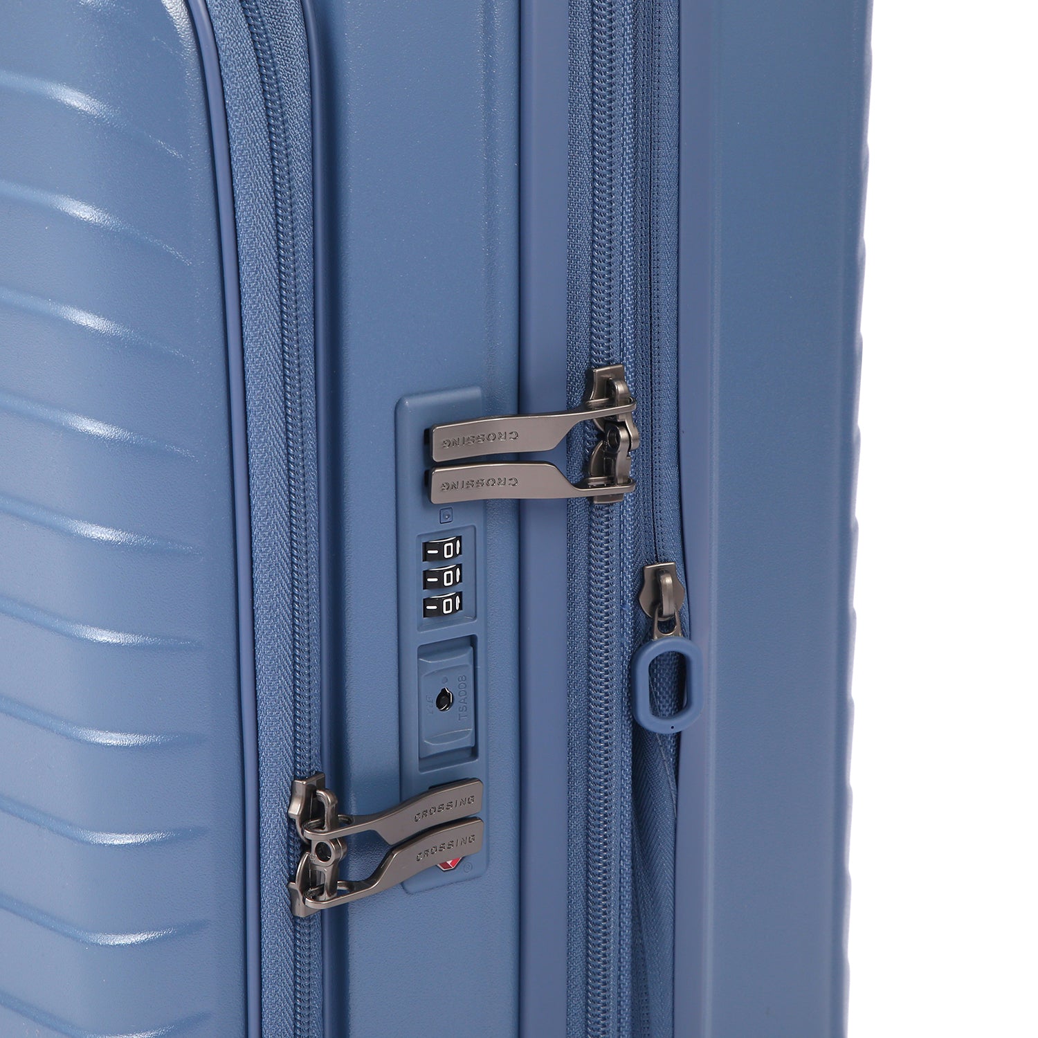 CROSSING INVI 20" Carry On Expandable Luggage With Front & Middle Access V3 - Smoke Blue