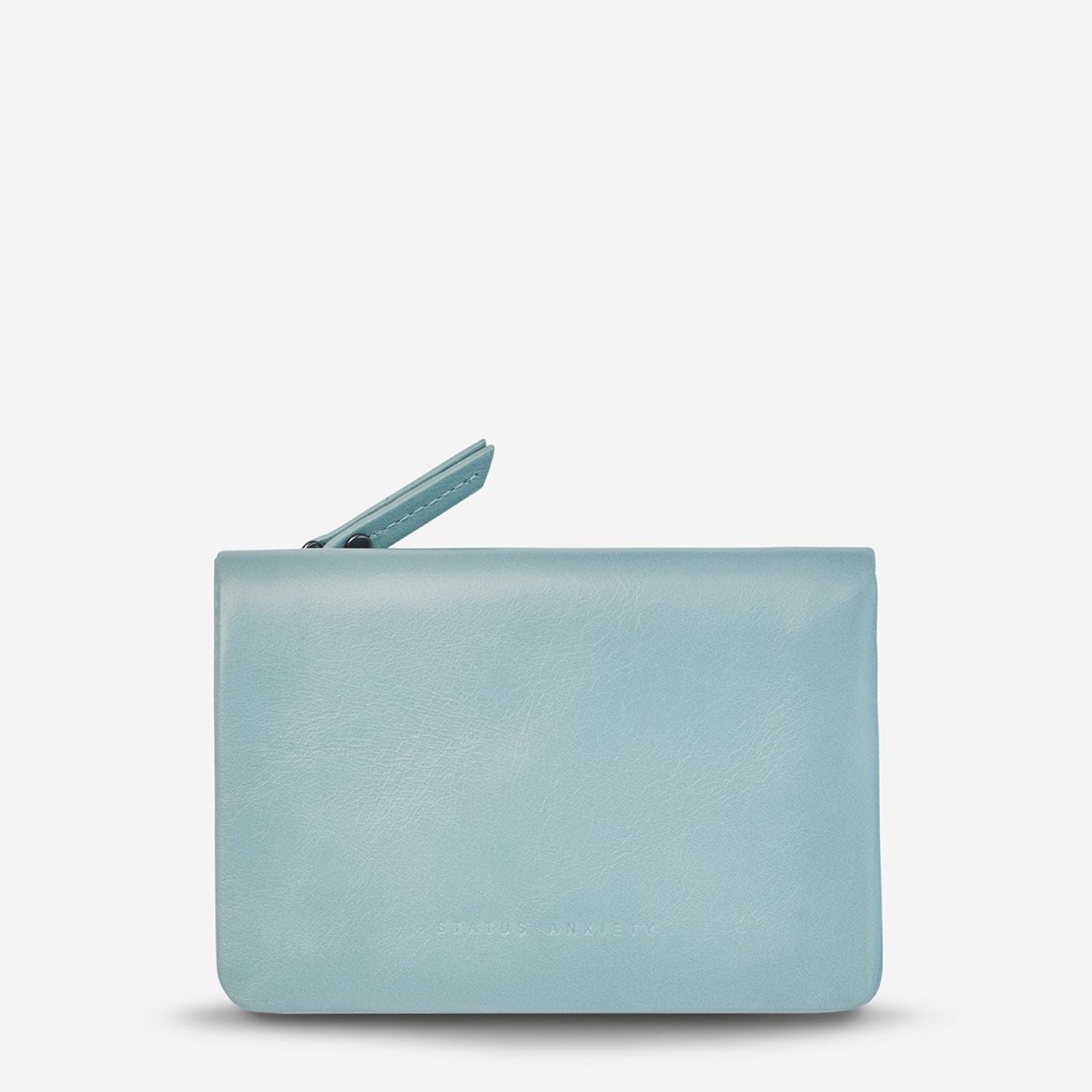 Status Anxiety Is Now Better Italian Leather Wallet - Sky