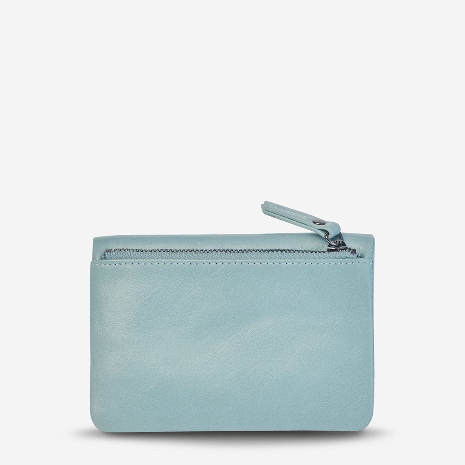 Status Anxiety Is Now Better Italian Leather Wallet - Sky