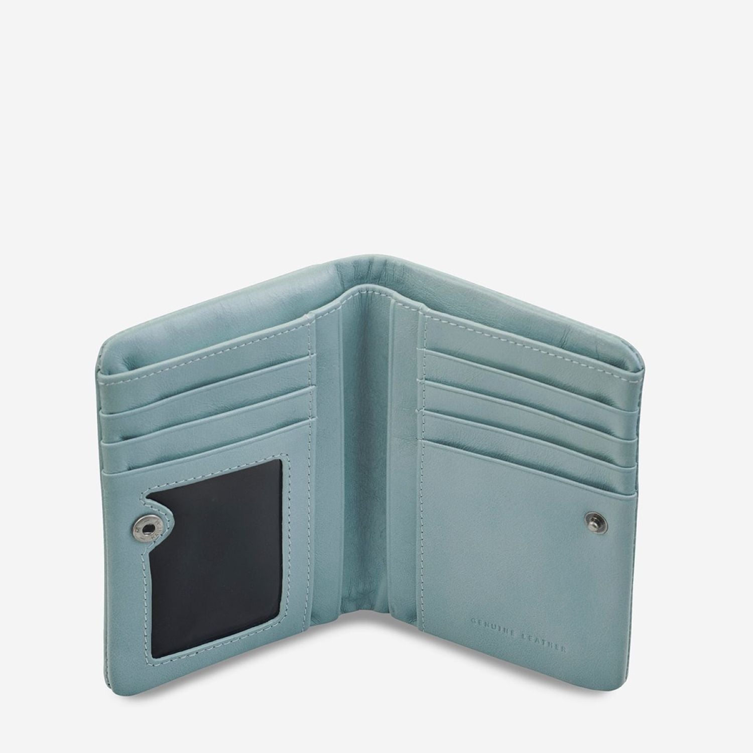 Status Anxiety Is Now Better Italian Leather Wallet - Sky