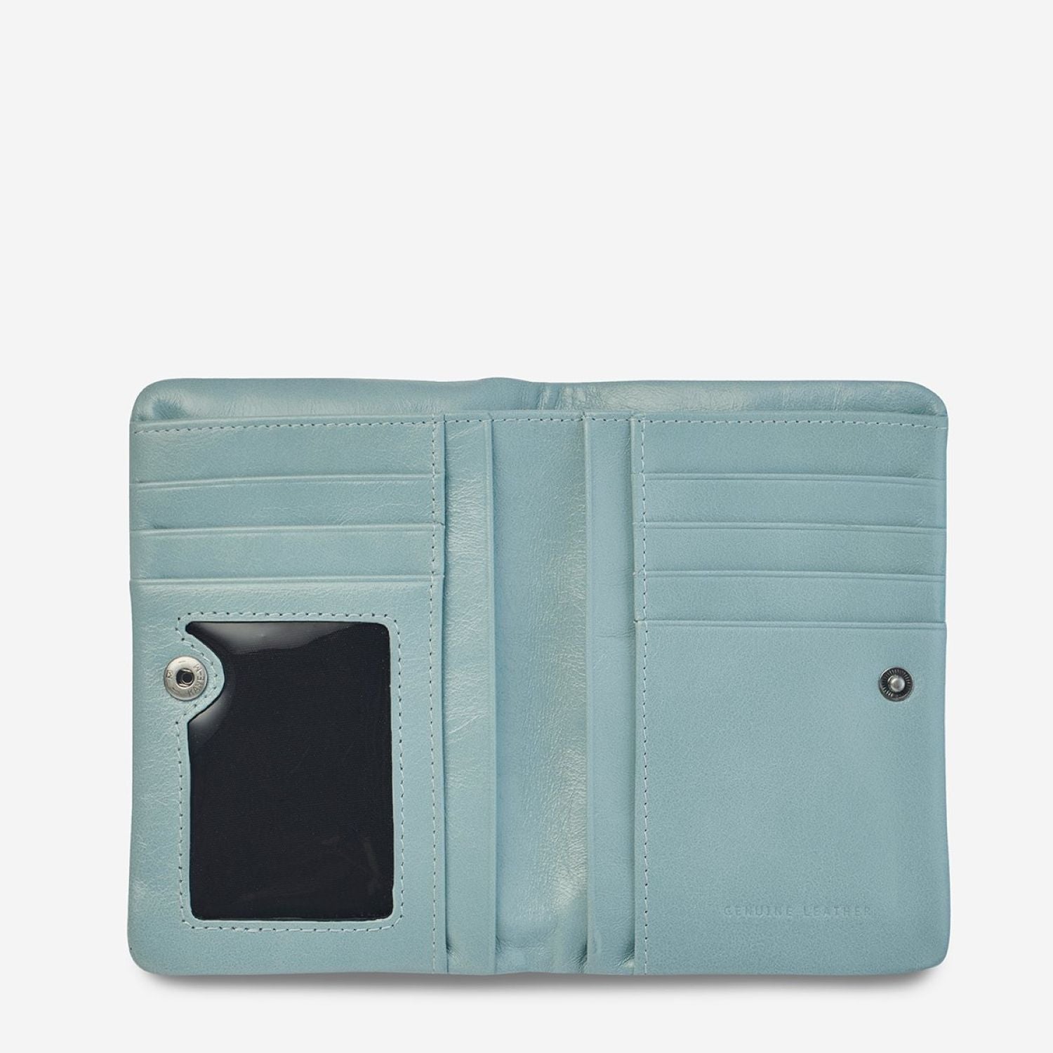Status Anxiety Is Now Better Italian Leather Wallet - Sky