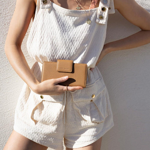 Status Anxiety Ruins Leather Wallet - Tan