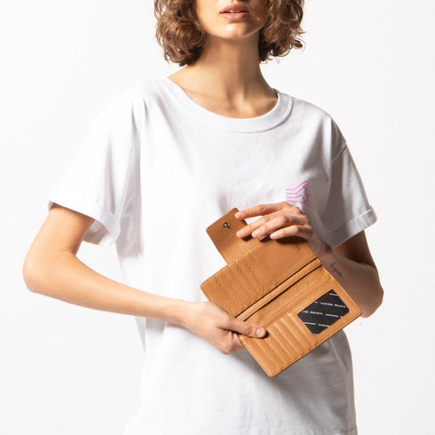 Status Anxiety Ruins Leather Wallet - Tan
