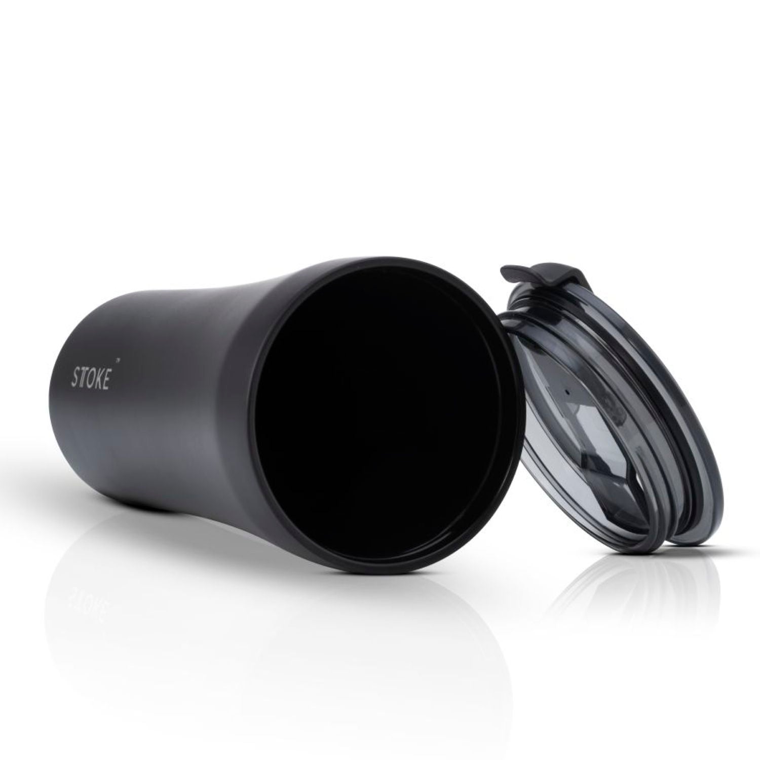 STTOKE Limited Edition Leakproof Ceramic Insulated Cup 16oz - Midnight Black
