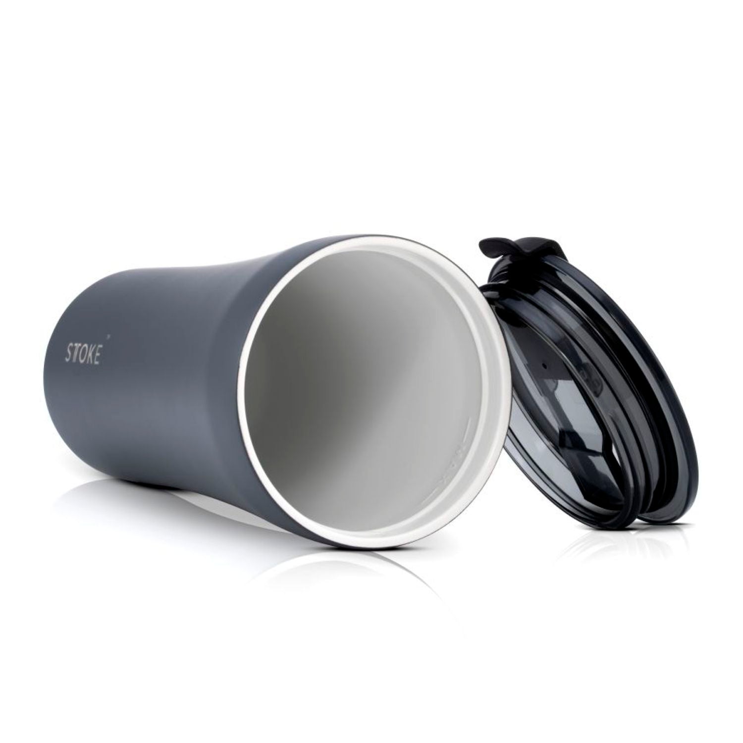 STTOKE Limited Edition Leakproof Ceramic Insulated Cup 16oz - Slated Grey