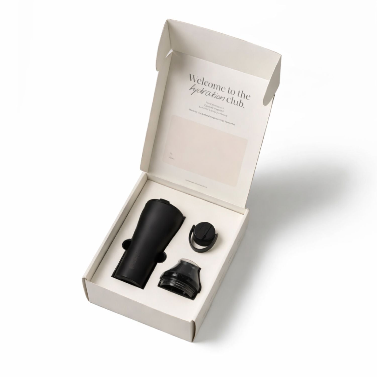 Sttoke Classic Leakproof Ceramic Insulated Thirst Aid Kit Cup With Hydrate + 16Oz - Luxe Black