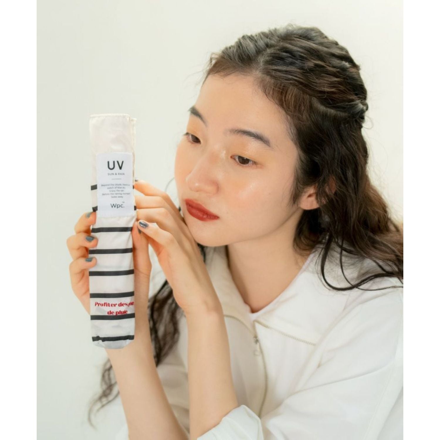 WPC Airlight UV Protection Umbrella 55cm - French Border (Blue)