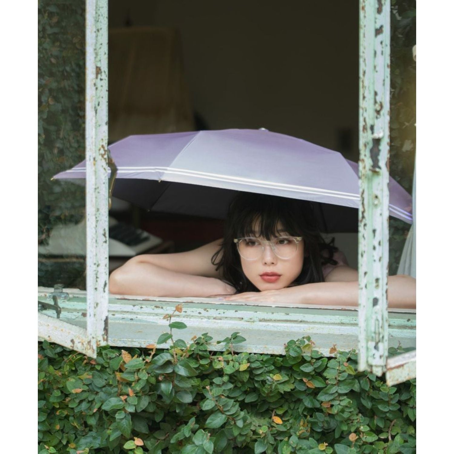 WPC Blackout Sailor Mini Folding Umbrella UV Protection UPF 50+ Umbrella 50cm (Lavender)
