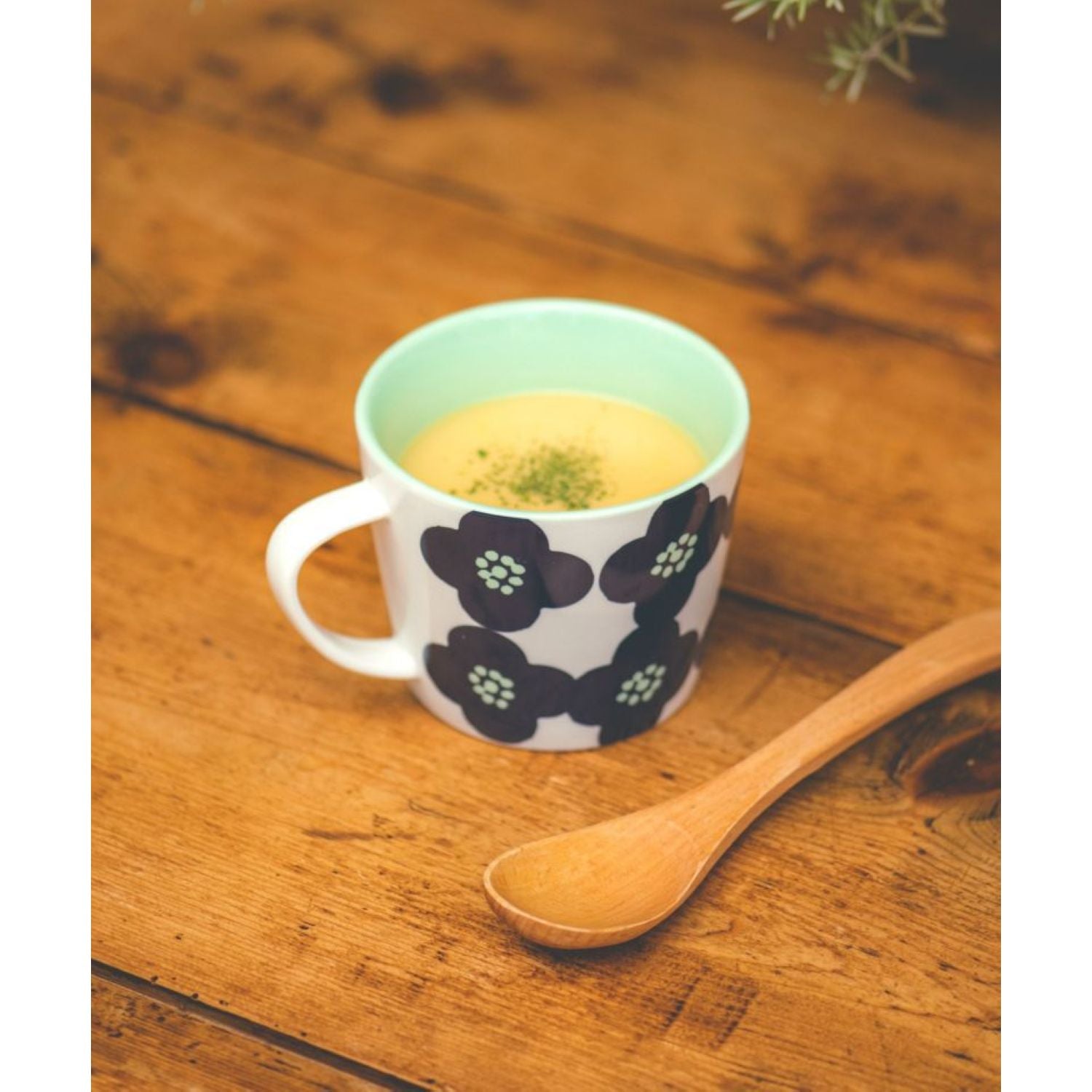 WPC Ceramic Mug 400ml (Flower & Bird Blue)