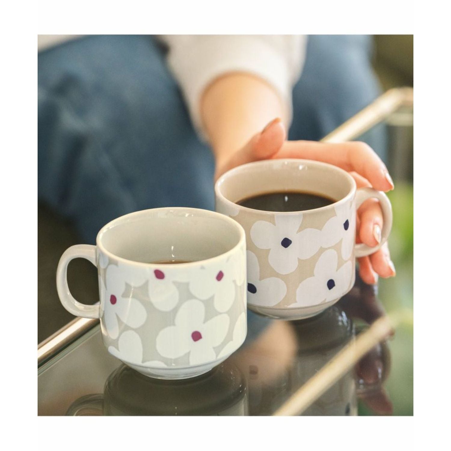 WPC Ceramic Stacking Mug 300ml (Kukka Off)