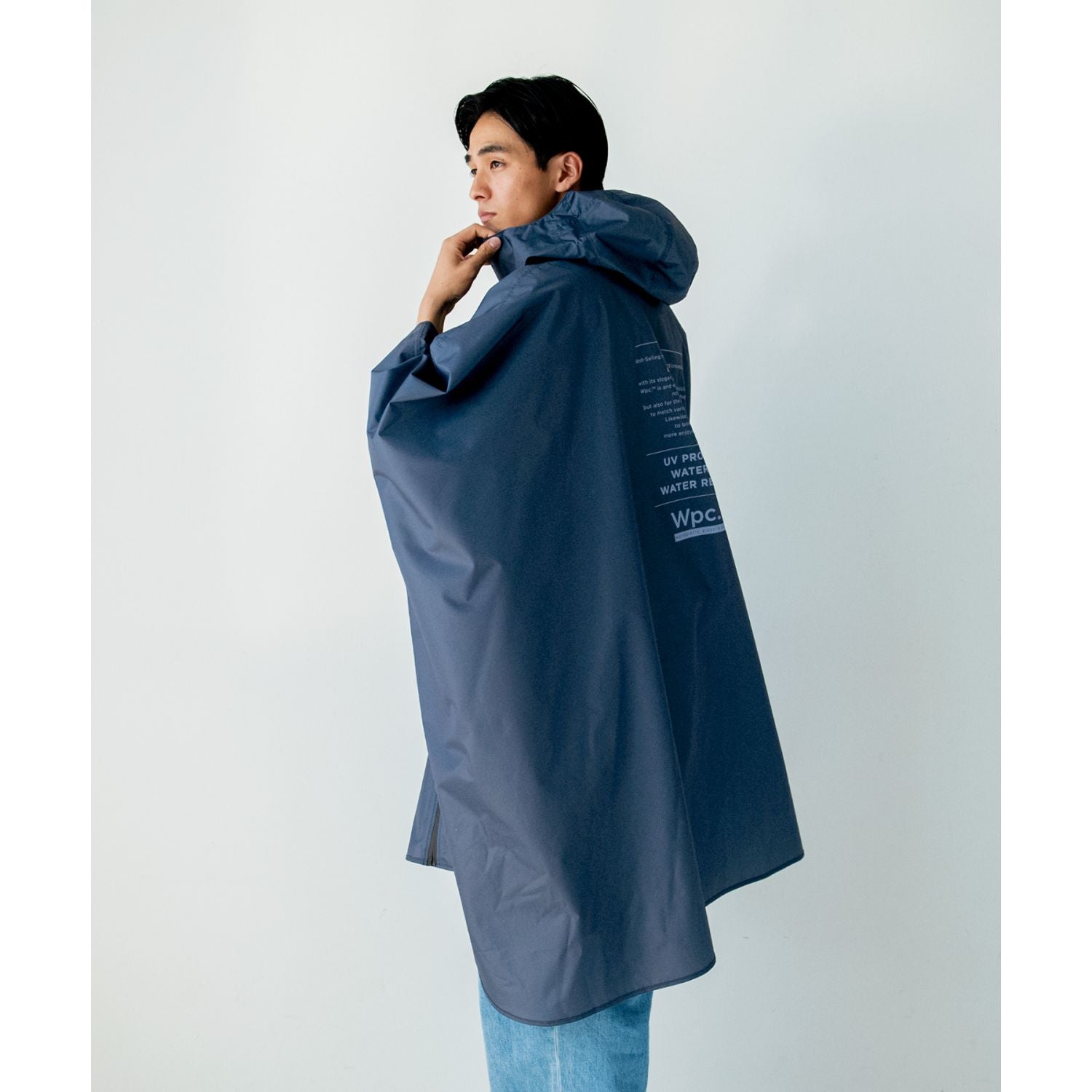 WPC IZA Rain Breaker Poncho Water Repellent One Size (Navy)