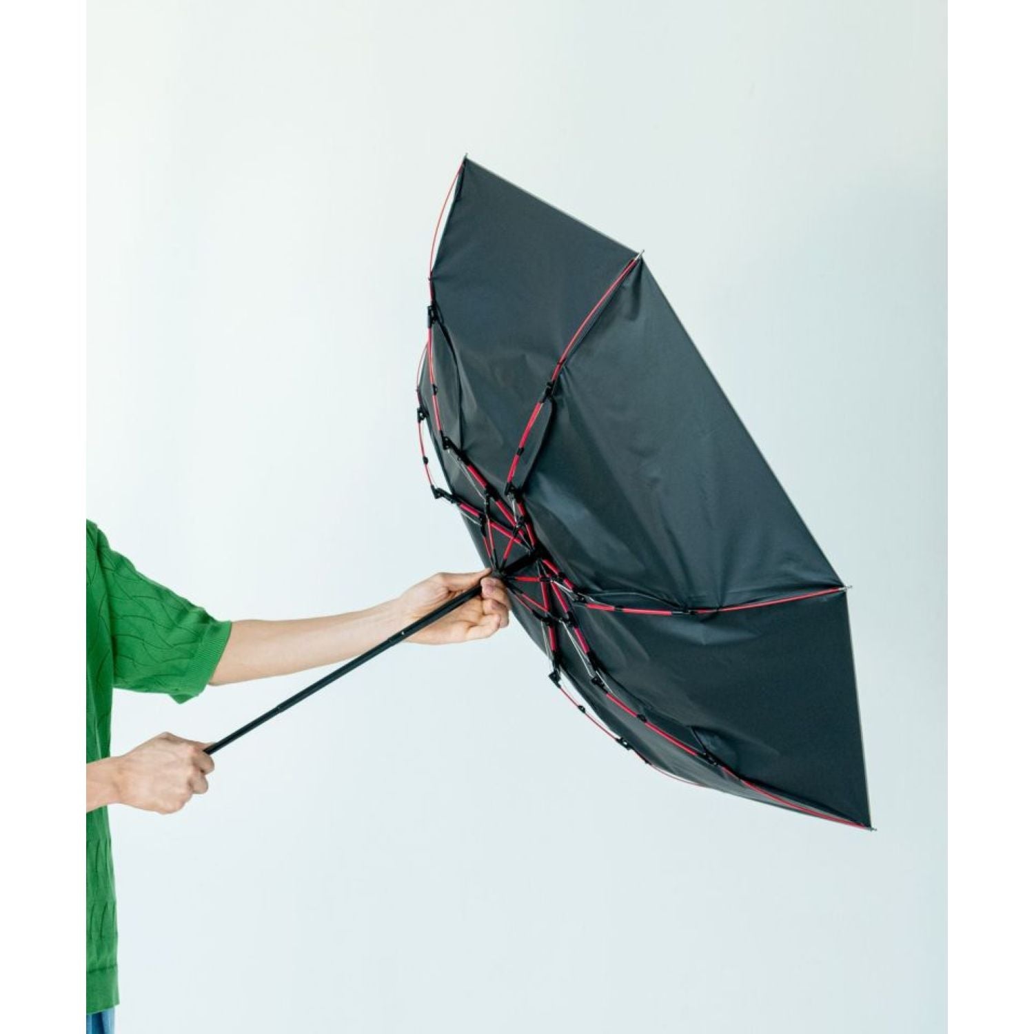 WPC IZA Wind Resistance UV Protection UPF 50+ Men's Umbrella 55cm (Off White)
