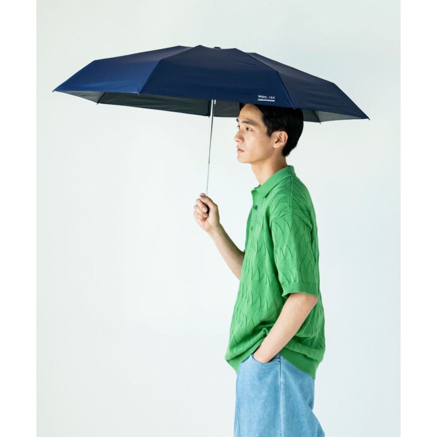 WPC IZA Large & Compact UV Protection UPF 50+ Umbrella 58cm (Navy)