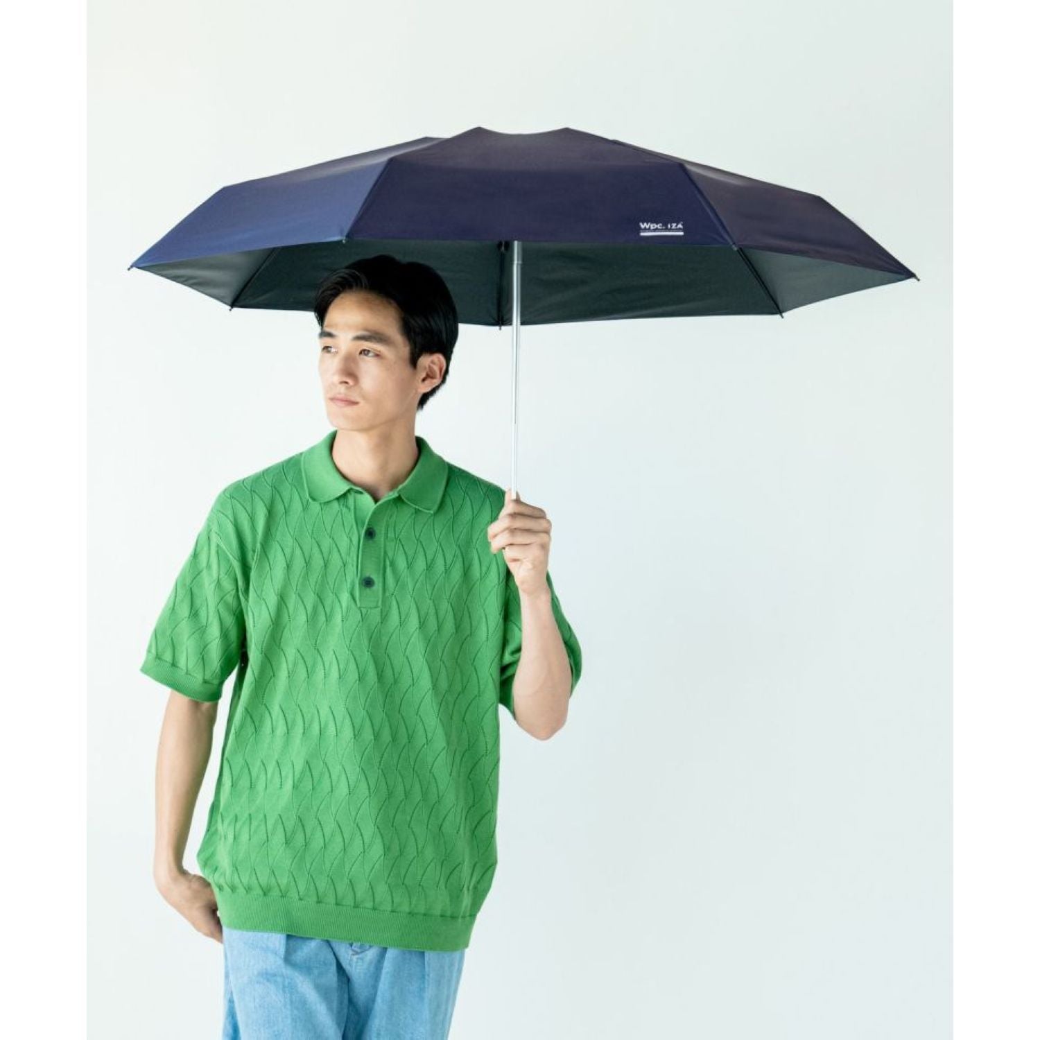 WPC IZA Large & Compact UV Protection UPF 50+ Umbrella 58cm (Navy)