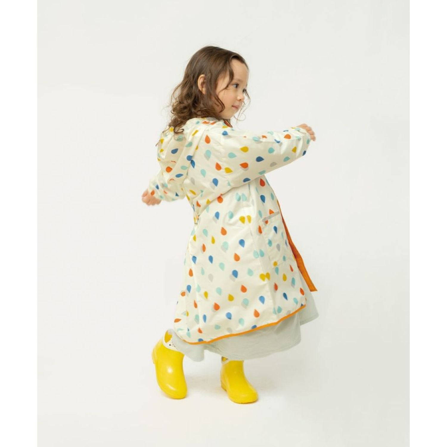 WPC Kids Rain Coat Large (120cm-140cm) (Off White)