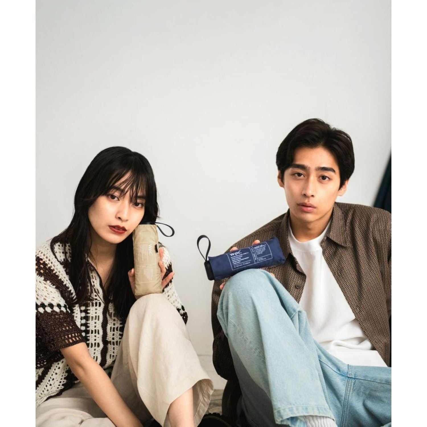 WPC UX Compact Tiny UV Protection Folding Umbrella 55cm (Beige)