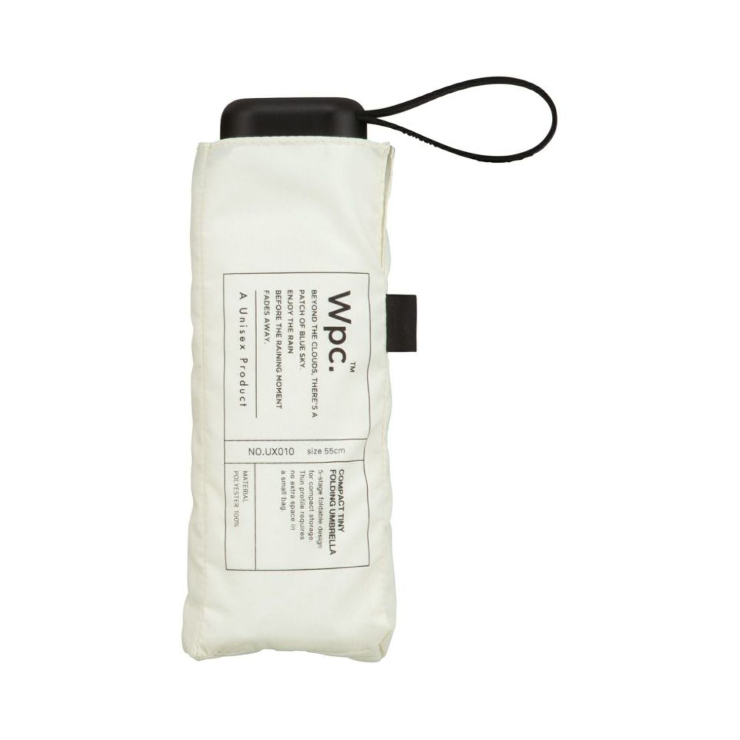 WPC UX Compact Tiny UV Protection Folding Umbrella 55cm (Off White)