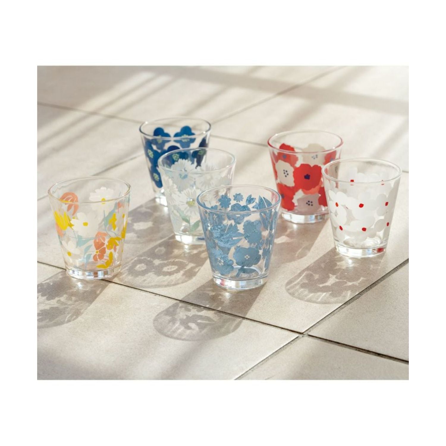 WPC Glass Tumbler 250ML (Camellia Navy)