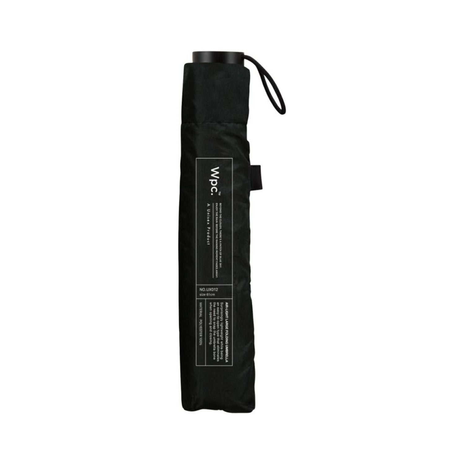Wpc Ux Air-Light Uv Protection Folding Umbrella 61Cm (Black)