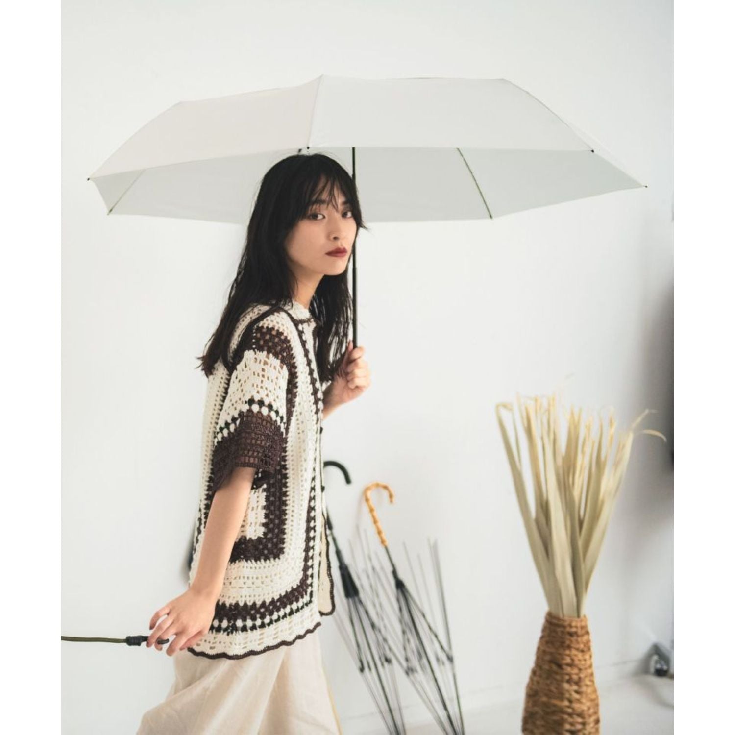 Wpc Ux Air-Light Uv Protection Folding Umbrella 61Cm (Blue Gray)