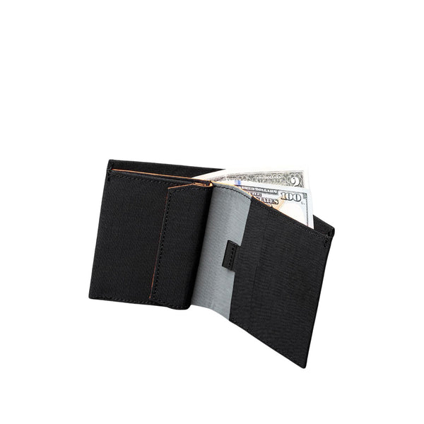 ALPAKA ARK Bifold Coin Wallet Axogrid 210D (Black)