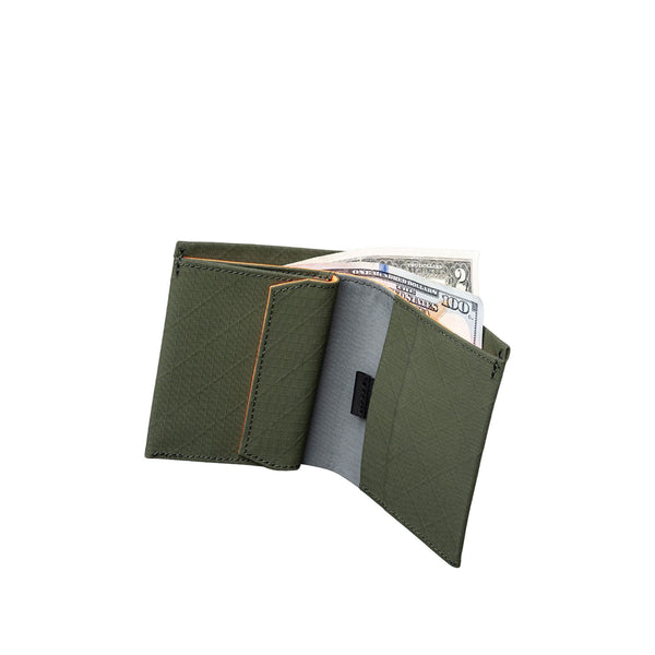 ALPAKA ARK Bifold Coin Wallet Axogrid 210D (Green)