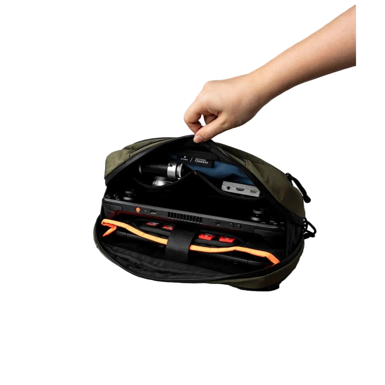 ALPAKA Eclipse Gaming Sling Axoflux 400D Washed Nylon (Green)