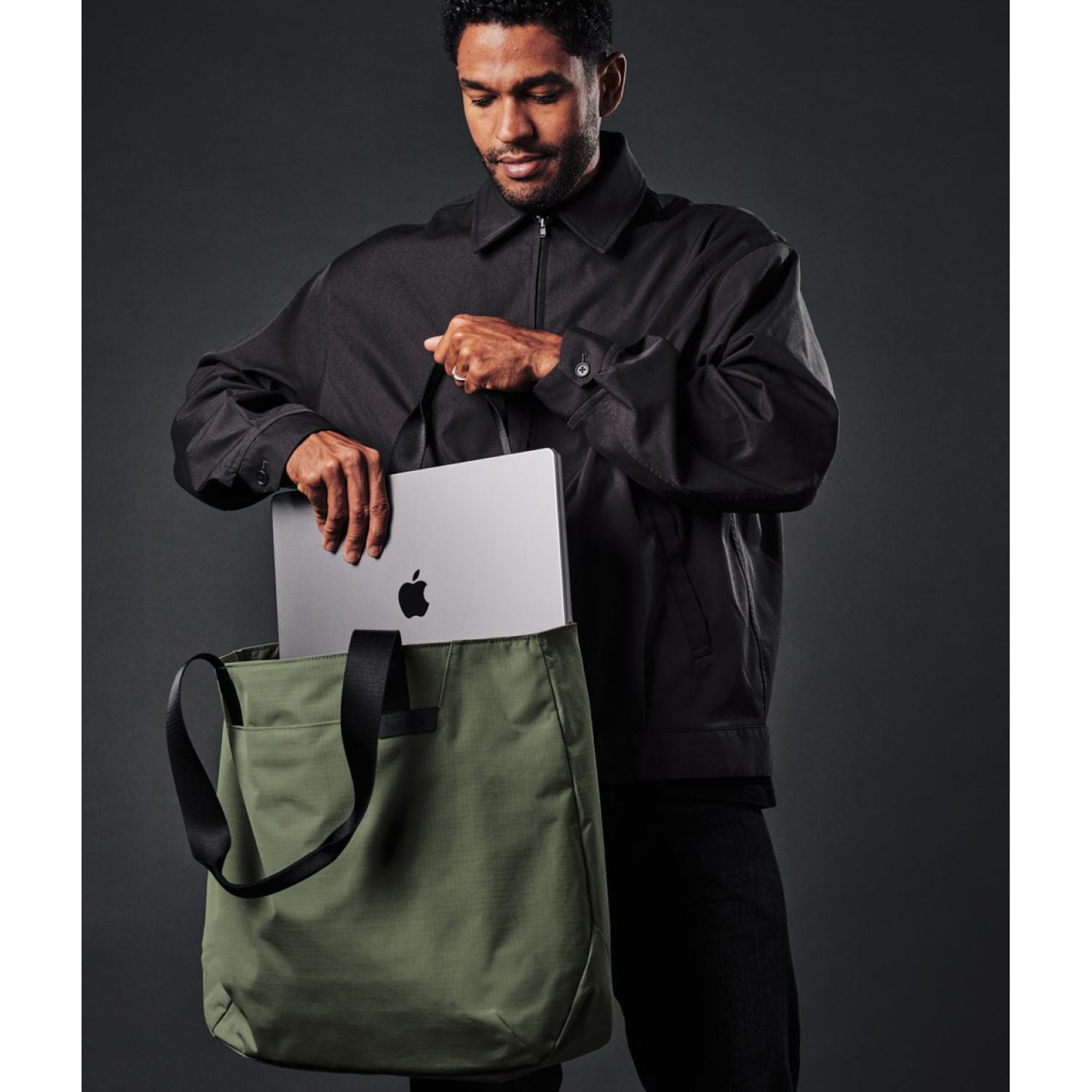 ALPAKA Elements Tote Bag (L) Axoflux 210D (Green/Grey)